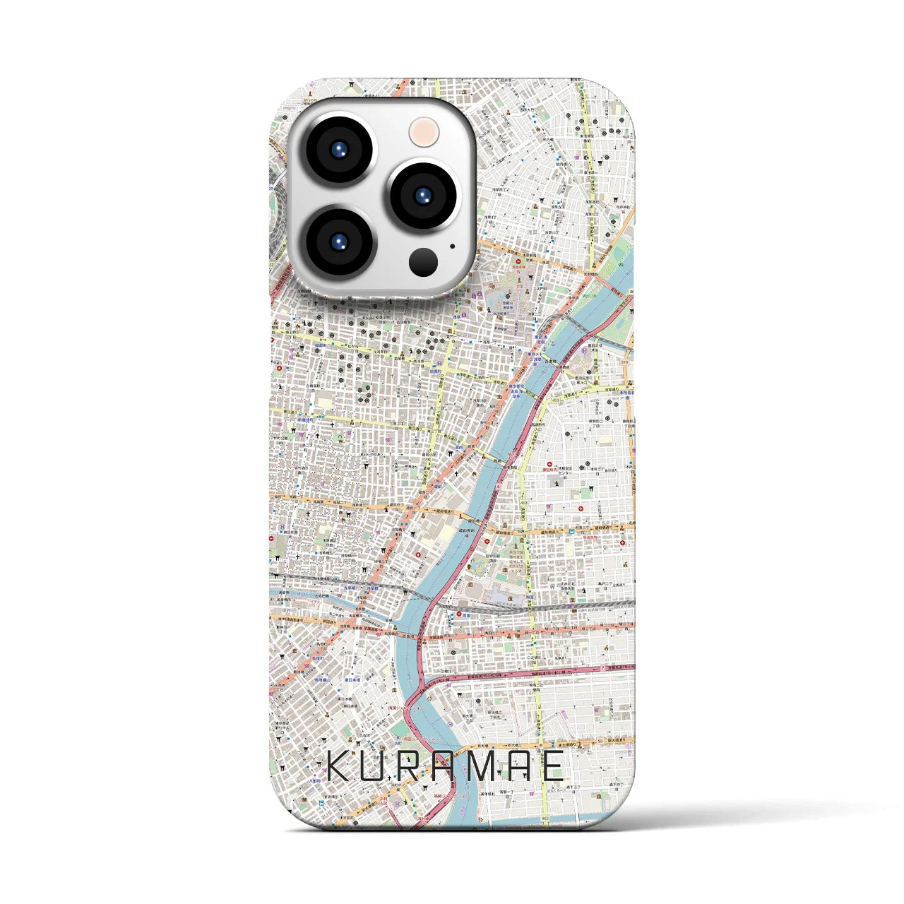【蔵前(東京都)】地図柄iPhoneケース(バックカバータイプ)