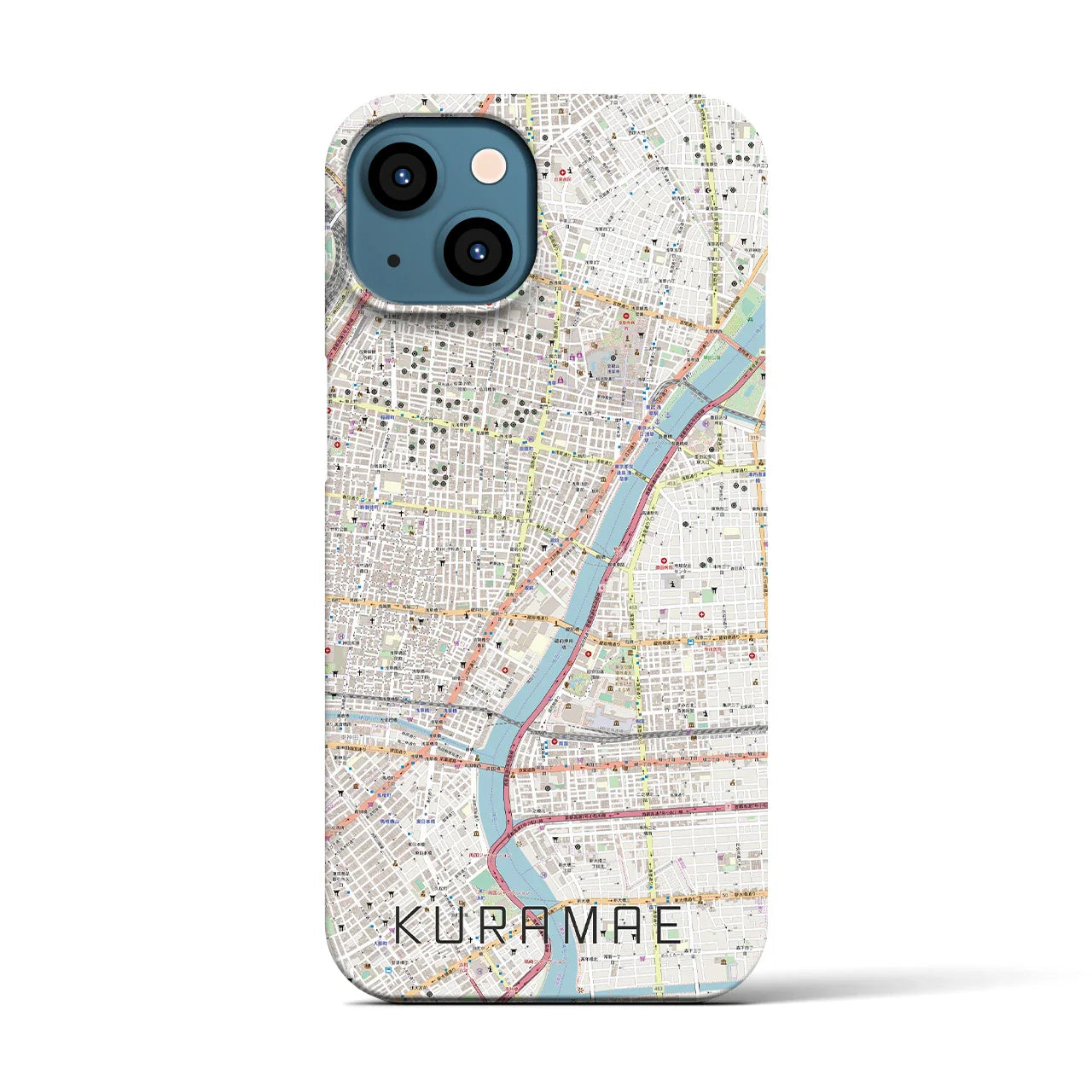 【蔵前(東京都)】地図柄iPhoneケース(バックカバータイプ)