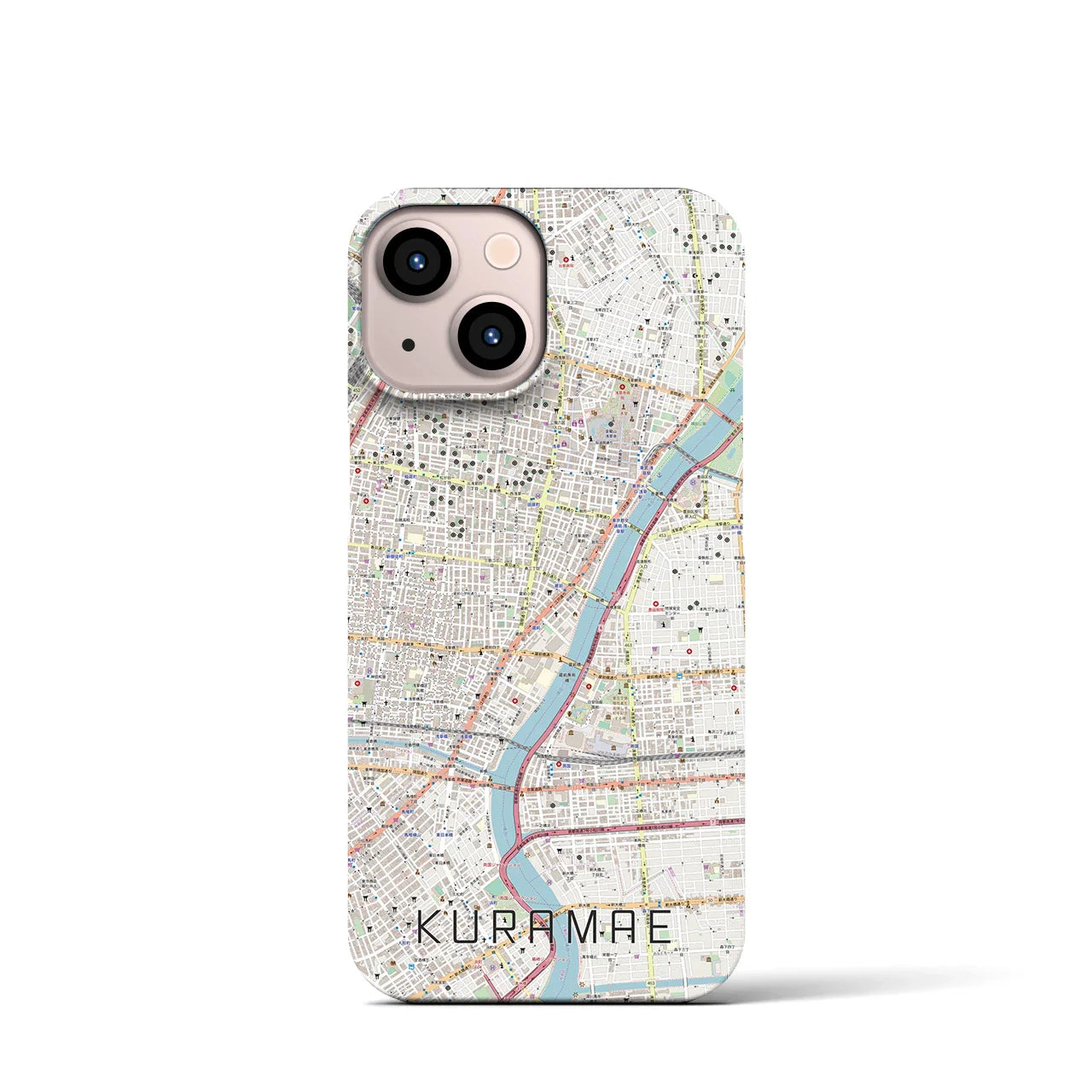 【蔵前(東京都)】地図柄iPhoneケース(バックカバータイプ)
