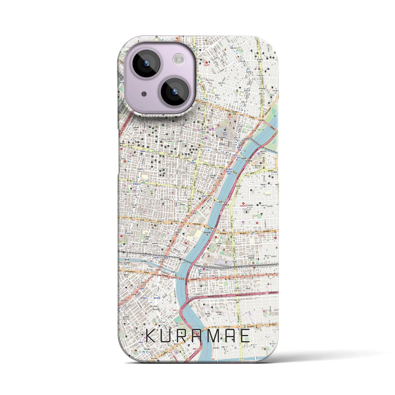 【蔵前(東京都)】地図柄iPhoneケース(バックカバータイプ)