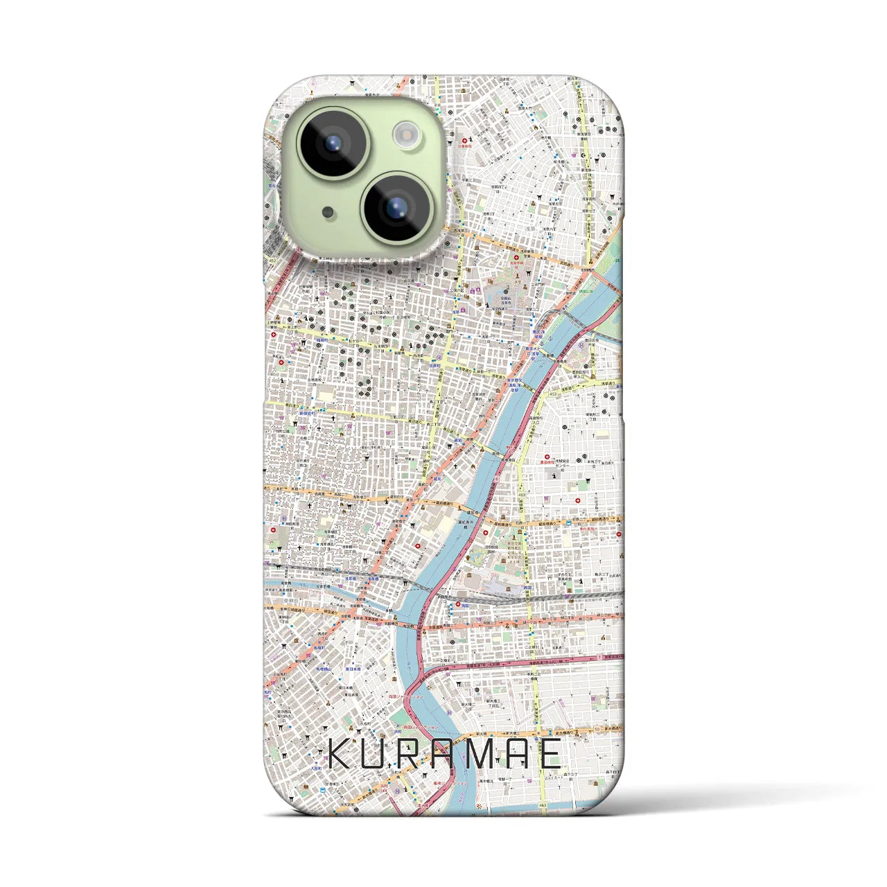 【蔵前(東京都)】地図柄iPhoneケース(バックカバータイプ)