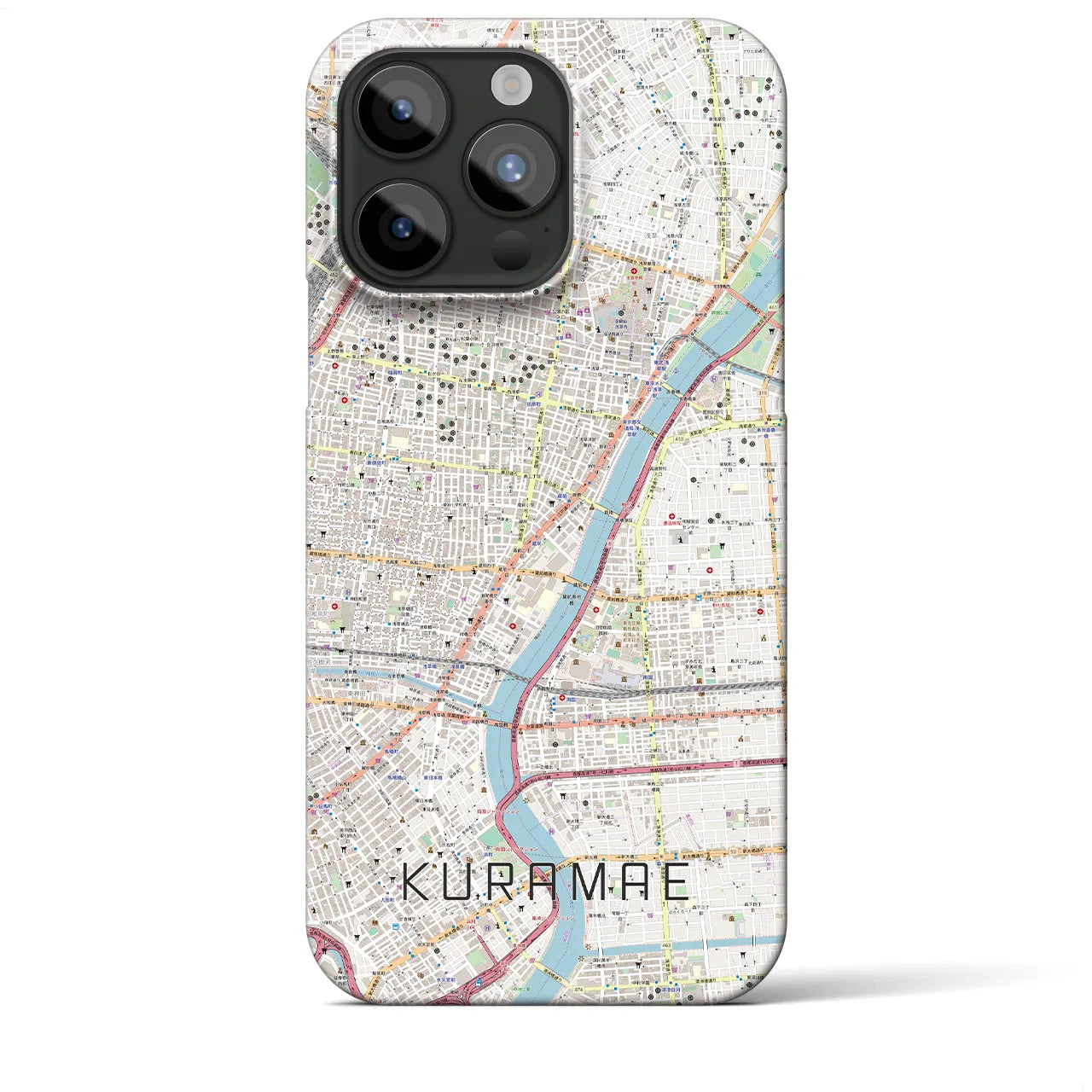 【蔵前(東京都)】地図柄iPhoneケース(バックカバータイプ)