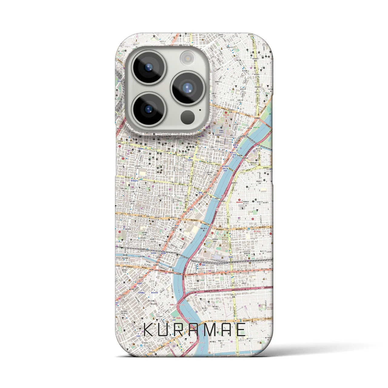 【蔵前(東京都)】地図柄iPhoneケース(バックカバータイプ)