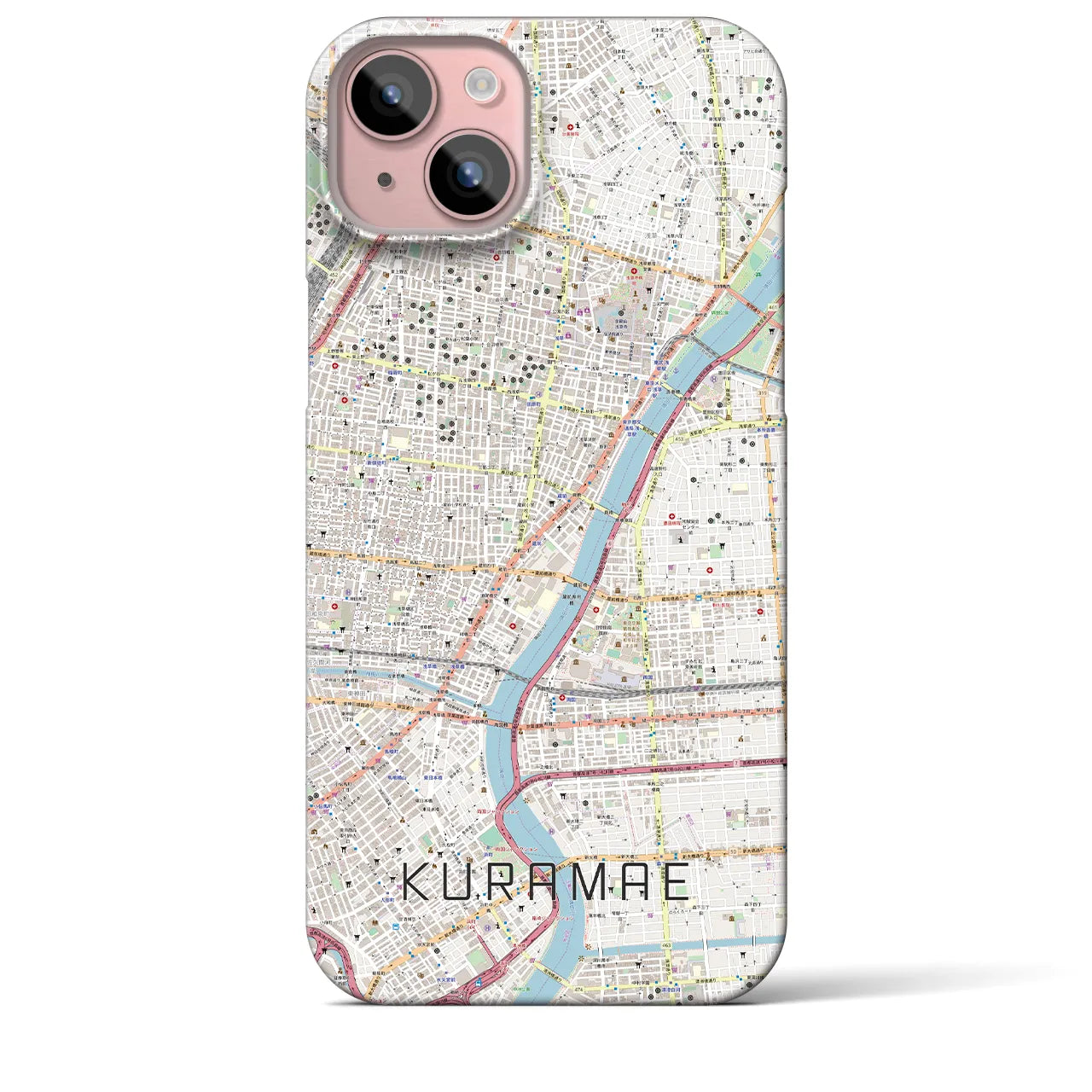 【蔵前(東京都)】地図柄iPhoneケース(バックカバータイプ)