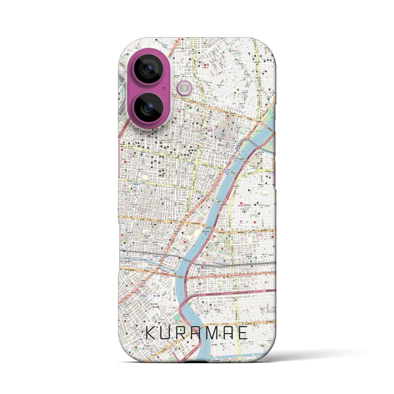 【蔵前(東京都)】地図柄iPhoneケース(バックカバータイプ)