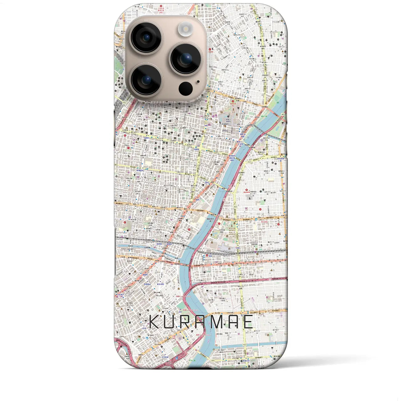 【蔵前(東京都)】地図柄iPhoneケース(バックカバータイプ)