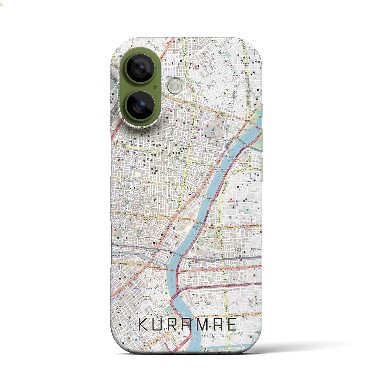 【蔵前(東京都)】地図柄iPhoneケース(バックカバータイプ)