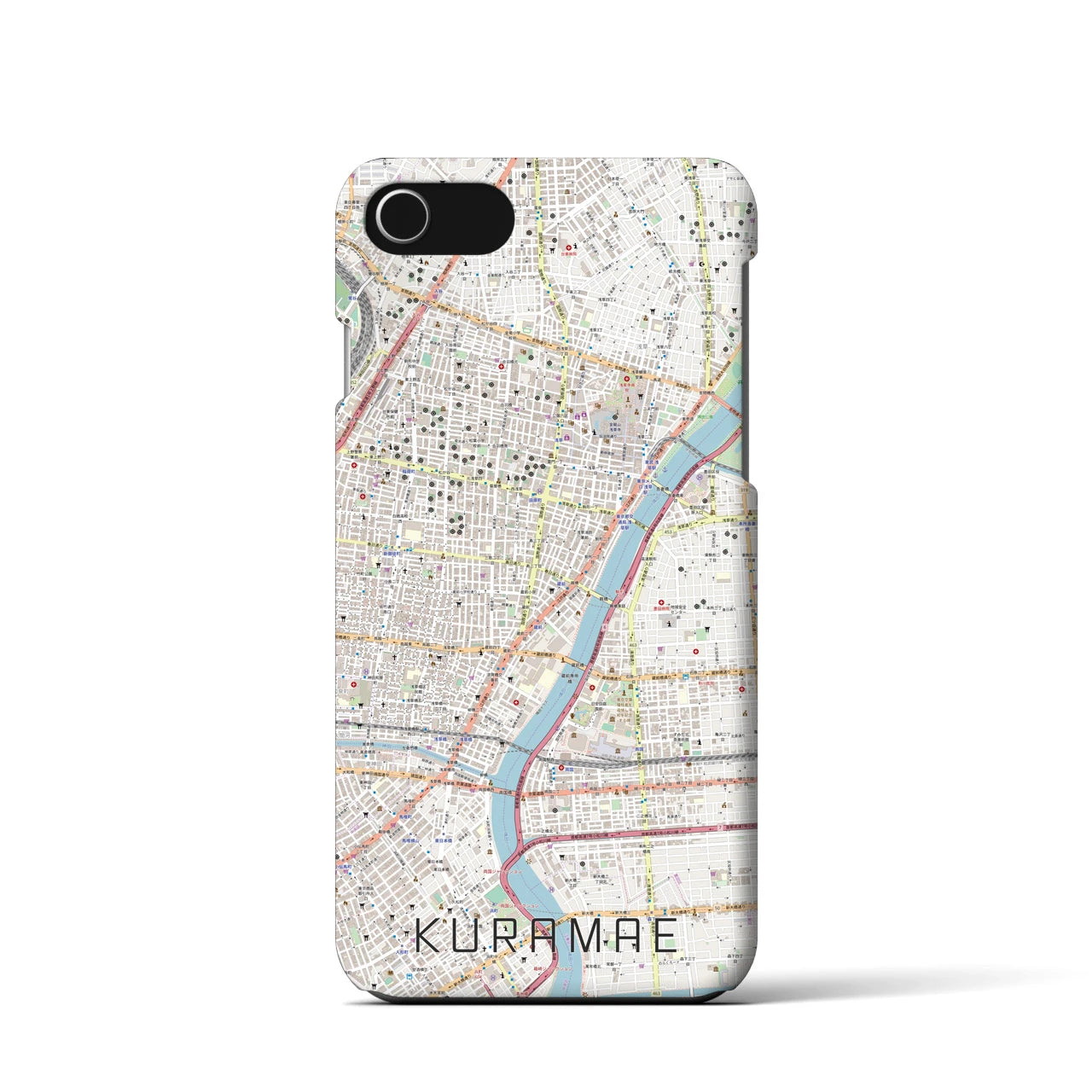 【蔵前(東京都)】地図柄iPhoneケース(バックカバータイプ)