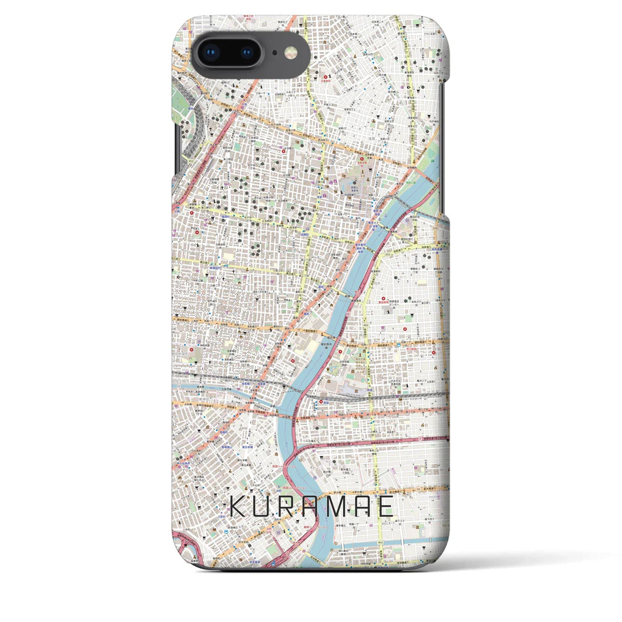 【蔵前(東京都)】地図柄iPhoneケース(バックカバータイプ)