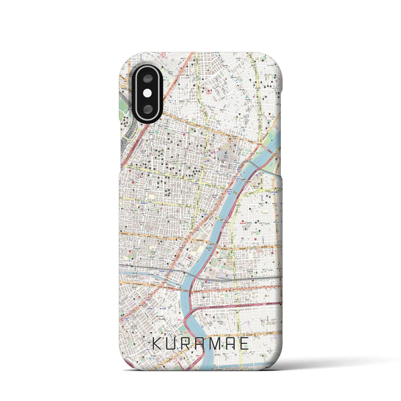 【蔵前(東京都)】地図柄iPhoneケース(バックカバータイプ)