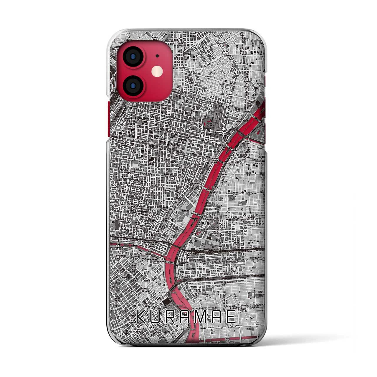 【蔵前(東京都)】地図柄iPhoneケース(クリアタイプ)