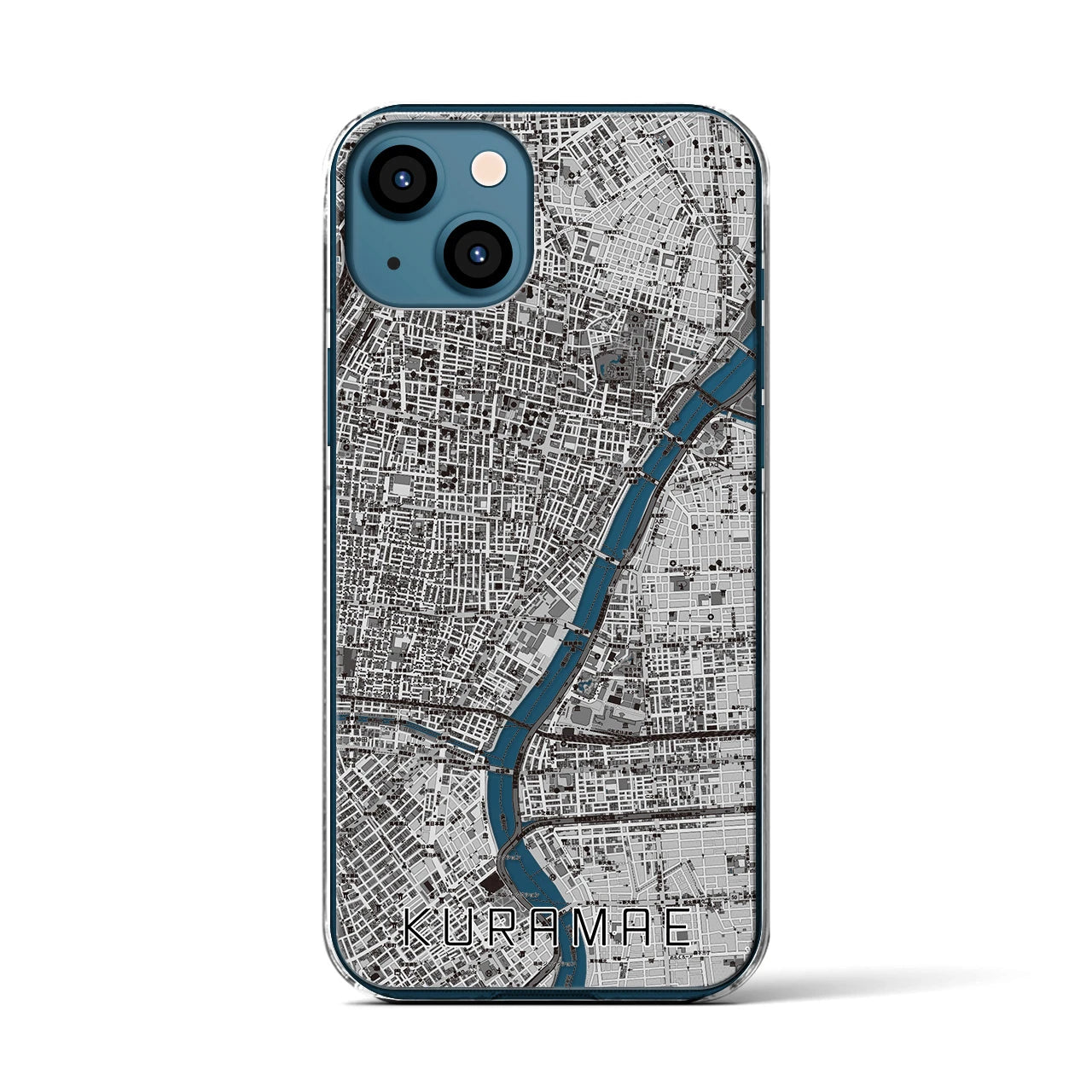 【蔵前(東京都)】地図柄iPhoneケース(クリアタイプ)