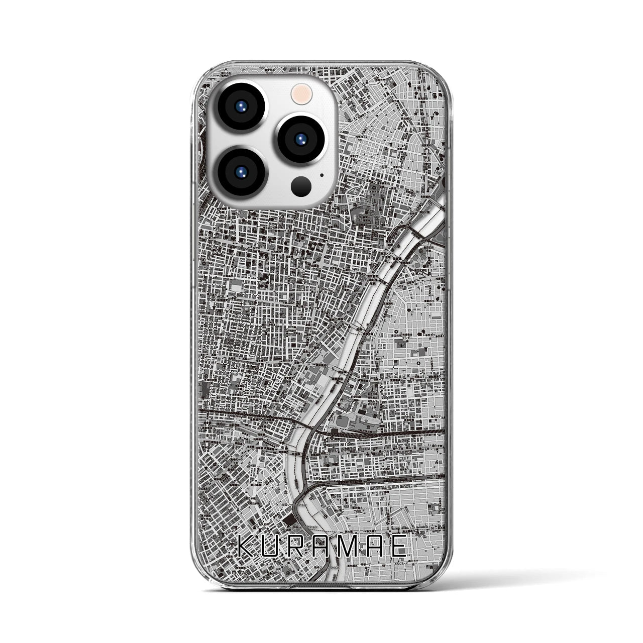 【蔵前(東京都)】地図柄iPhoneケース(クリアタイプ)