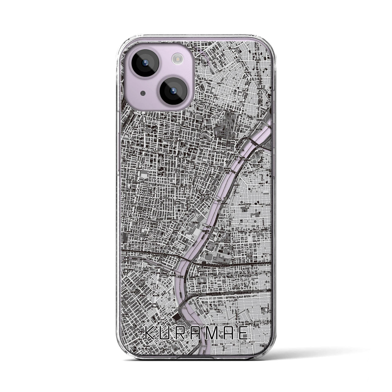 【蔵前(東京都)】地図柄iPhoneケース(クリアタイプ)