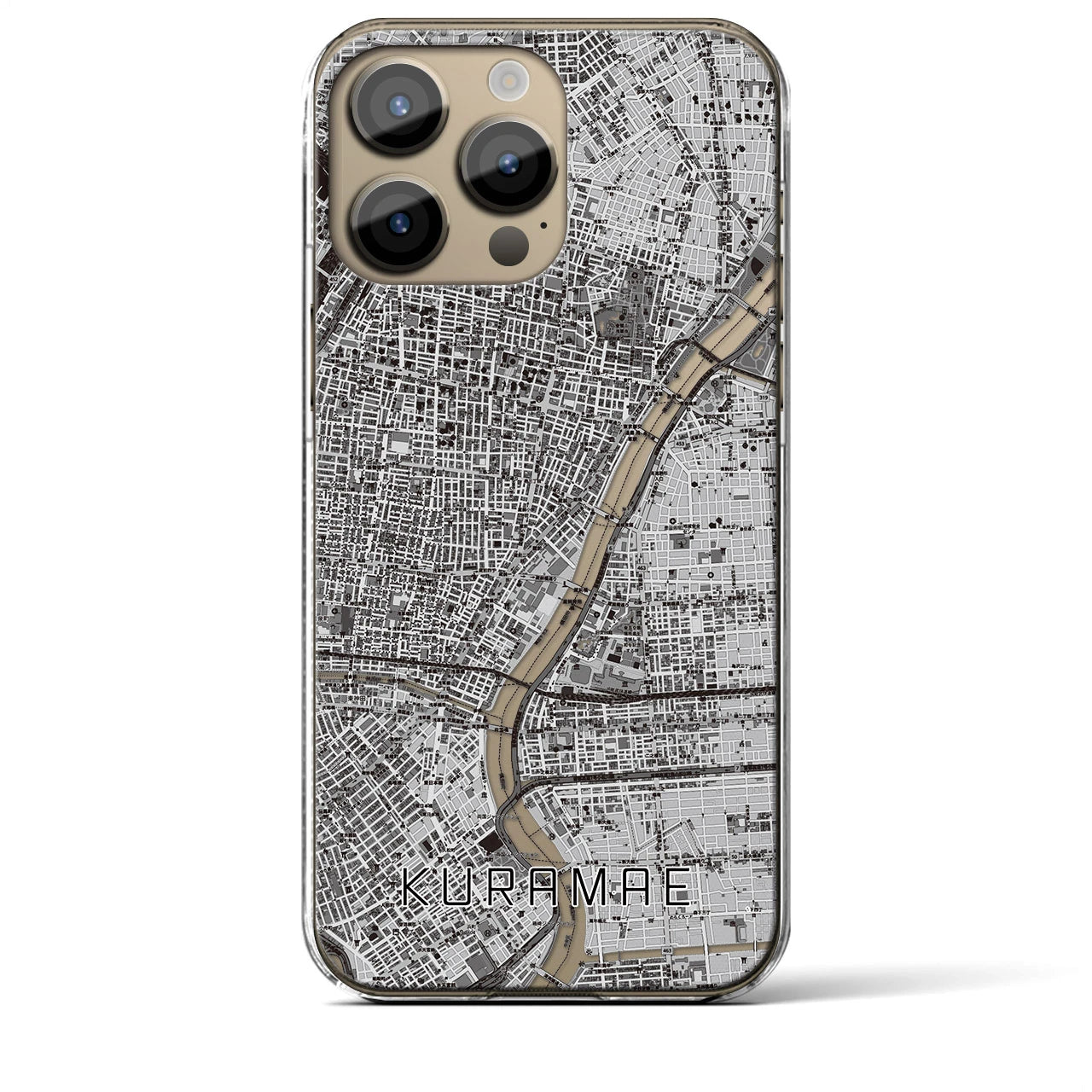 【蔵前(東京都)】地図柄iPhoneケース(クリアタイプ)