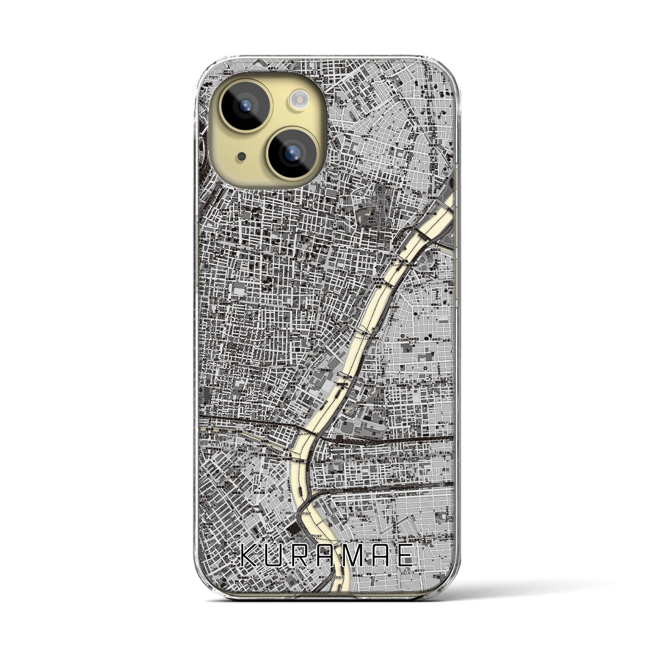 【蔵前(東京都)】地図柄iPhoneケース(クリアタイプ)