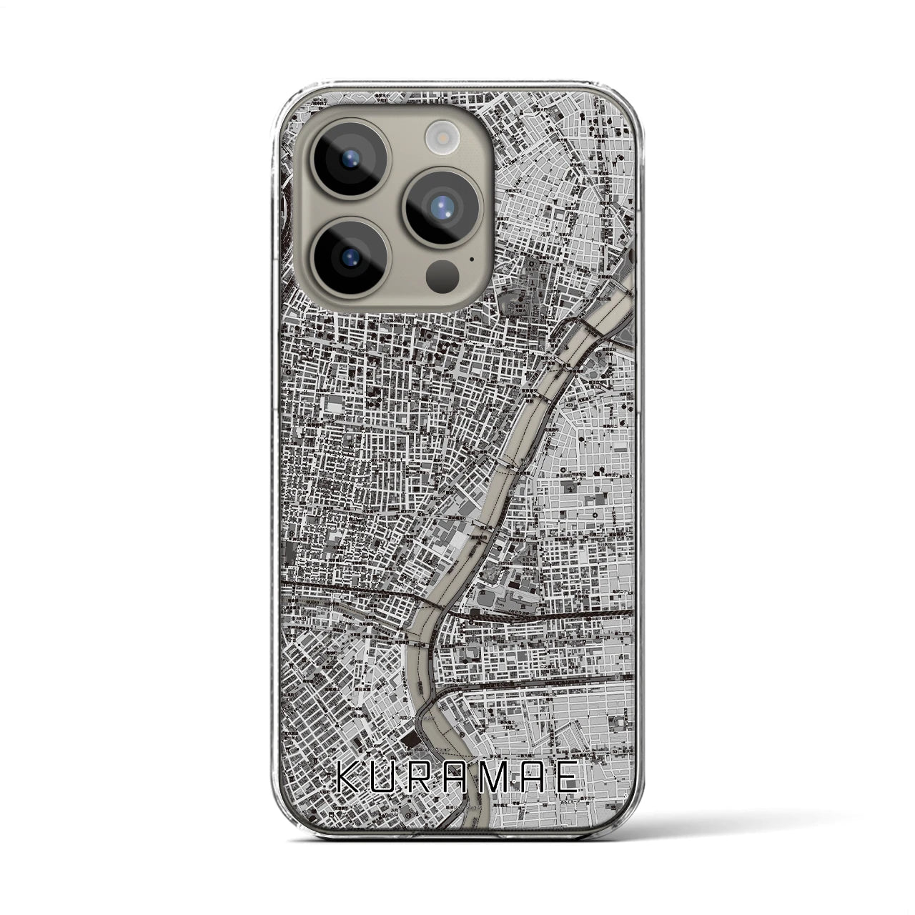 【蔵前(東京都)】地図柄iPhoneケース(クリアタイプ)