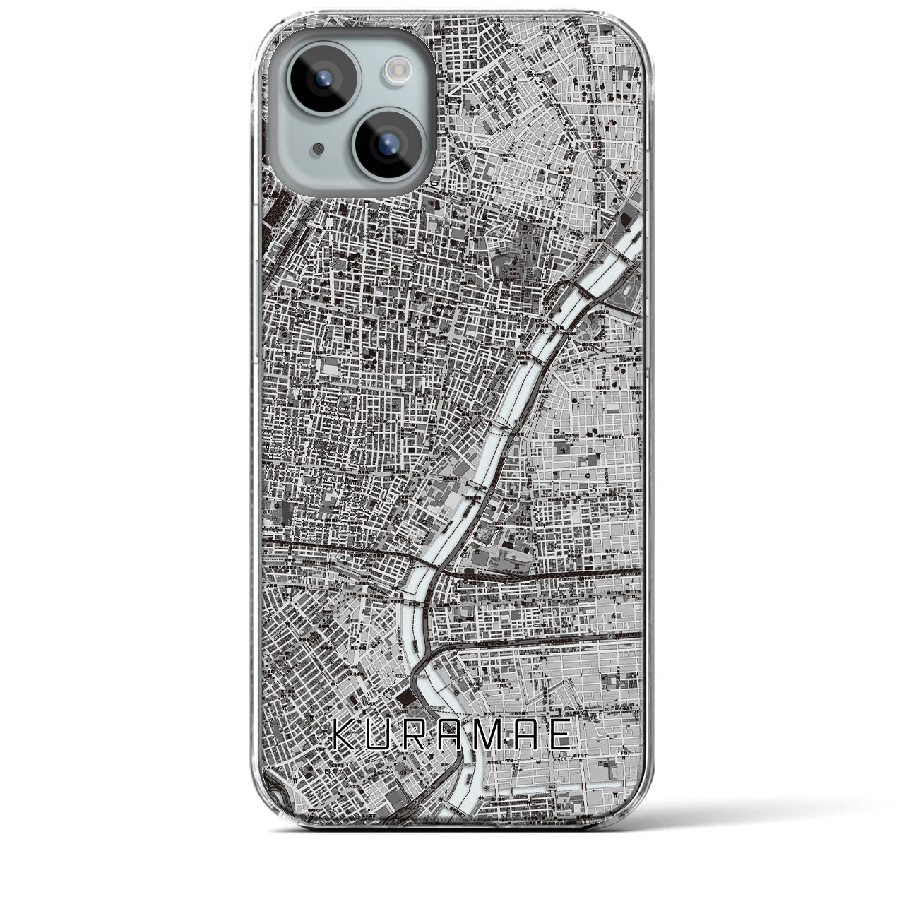 【蔵前(東京都)】地図柄iPhoneケース(クリアタイプ)