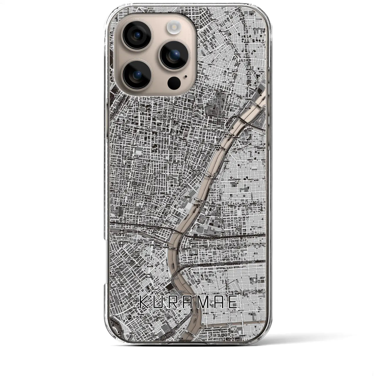 【蔵前(東京都)】地図柄iPhoneケース(クリアタイプ)
