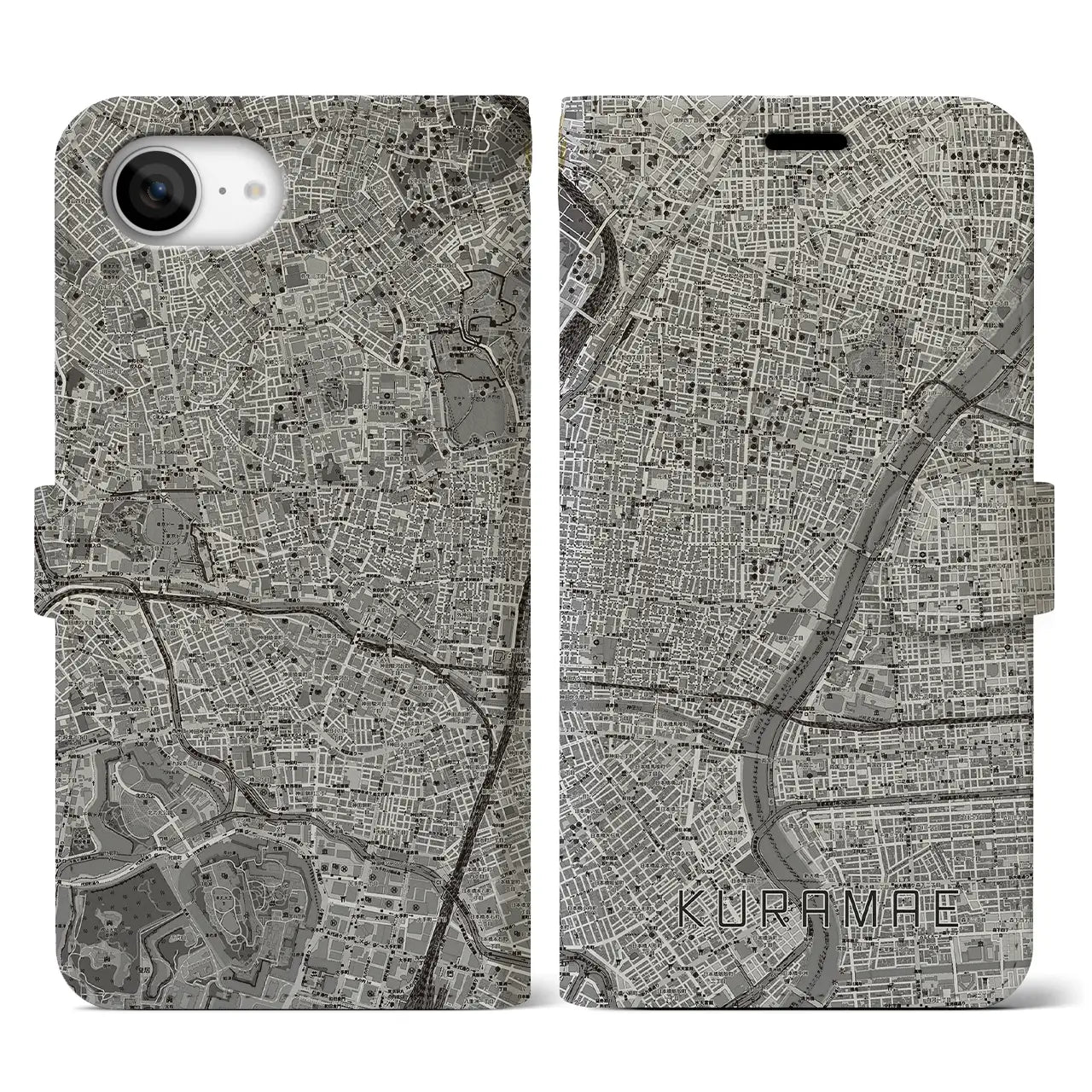 【蔵前(東京都)】地図柄iPhoneケース(手帳タイプ)