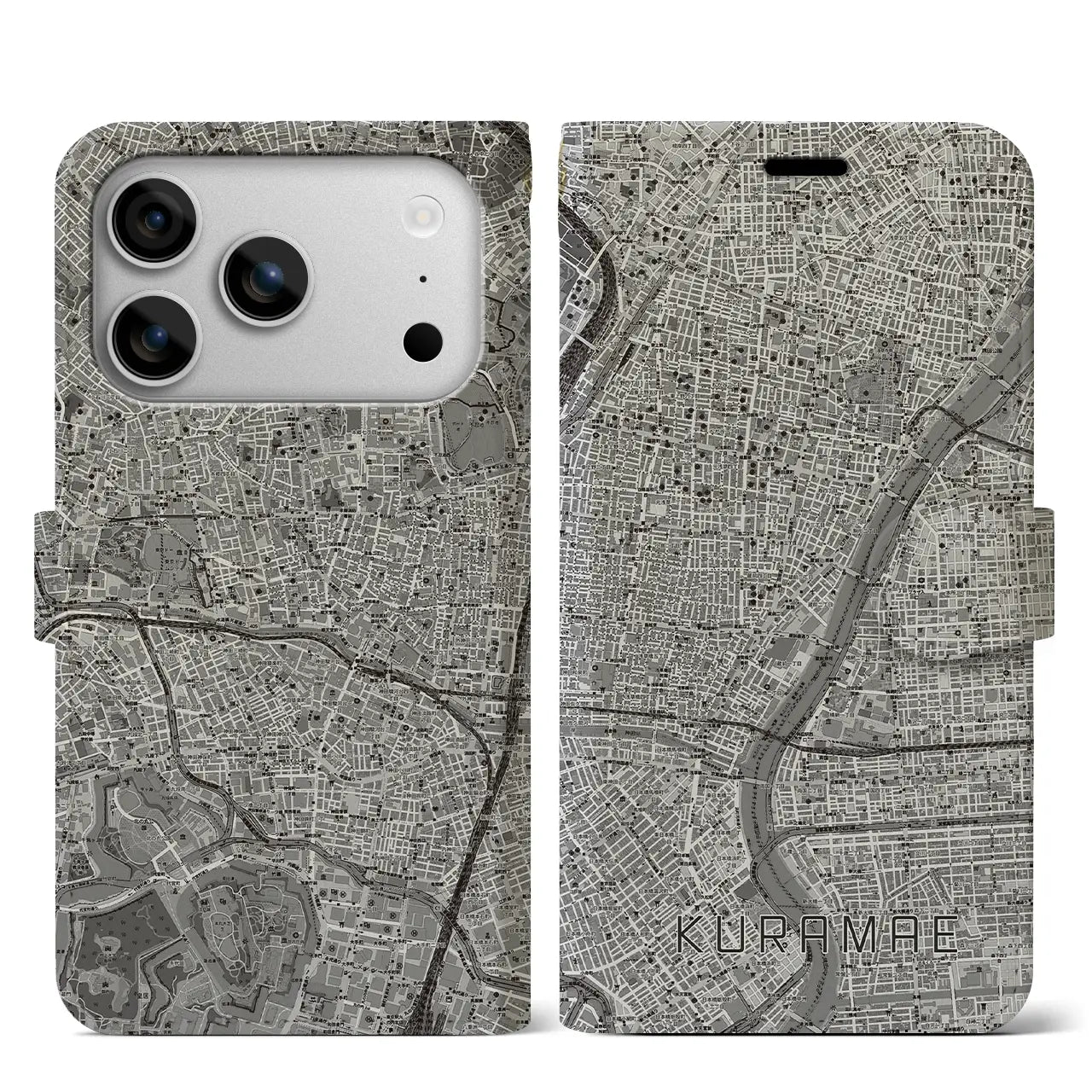 【蔵前(東京都)】地図柄iPhoneケース(手帳タイプ)