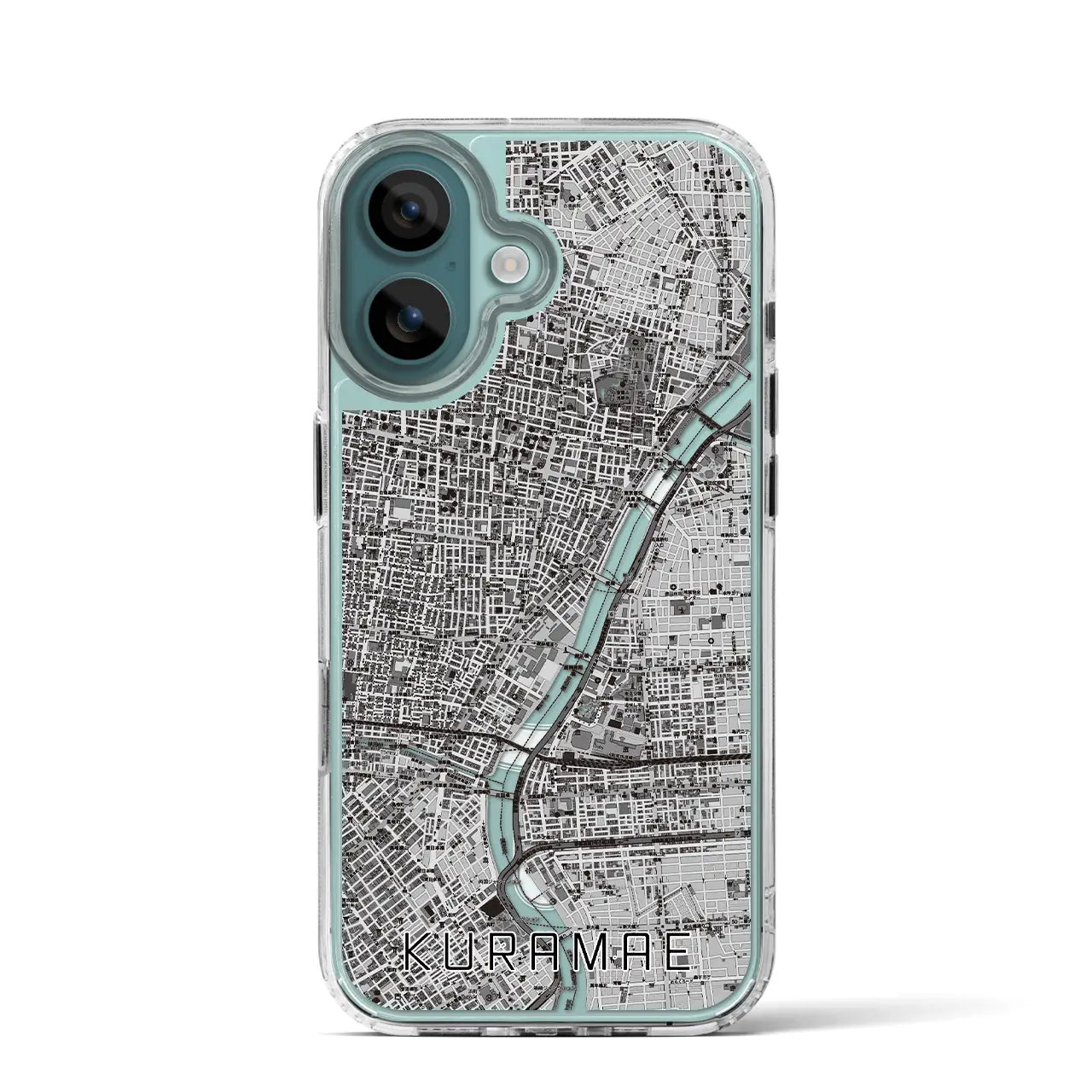 【蔵前(東京都)】地図柄iPhoneケース(MagSafeタイプ)モノトーン・iPhone 16 Pro 用
