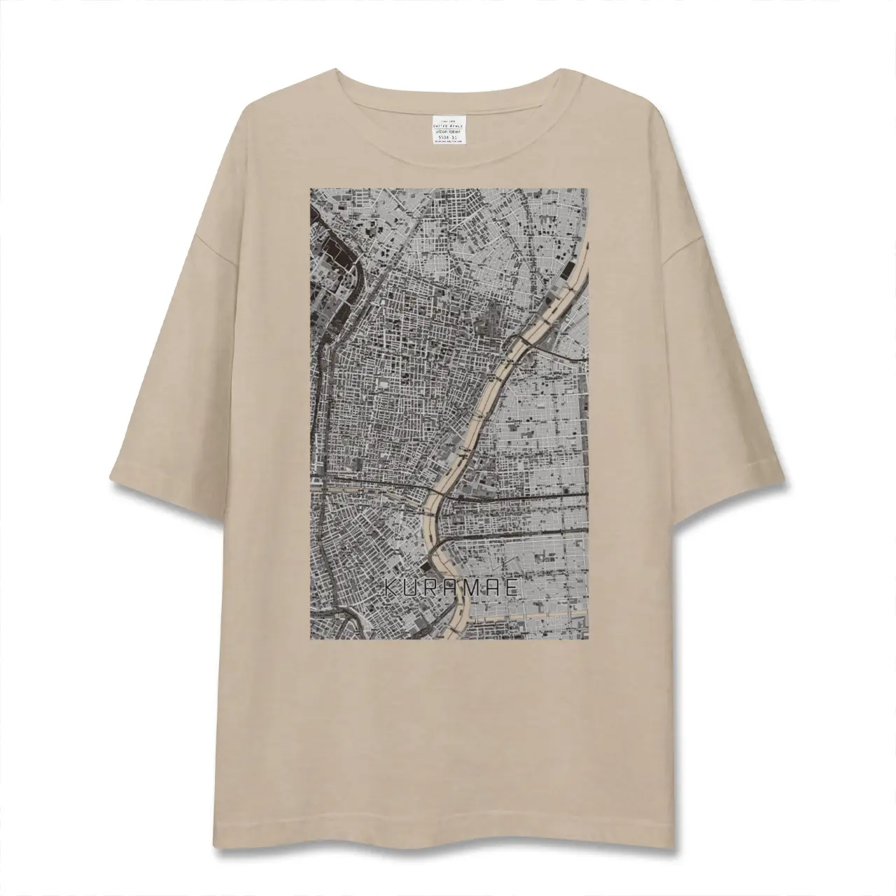 【蔵前(東京都)】地図柄ビッグシルエットTシャツ