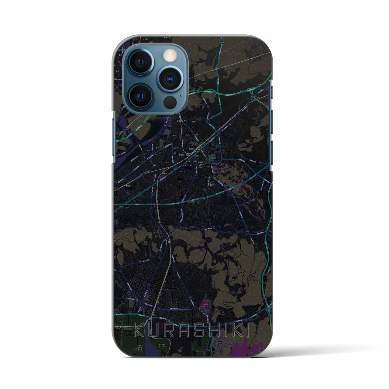 【倉敷(岡山県)】地図柄iPhoneケース(バックカバータイプ)