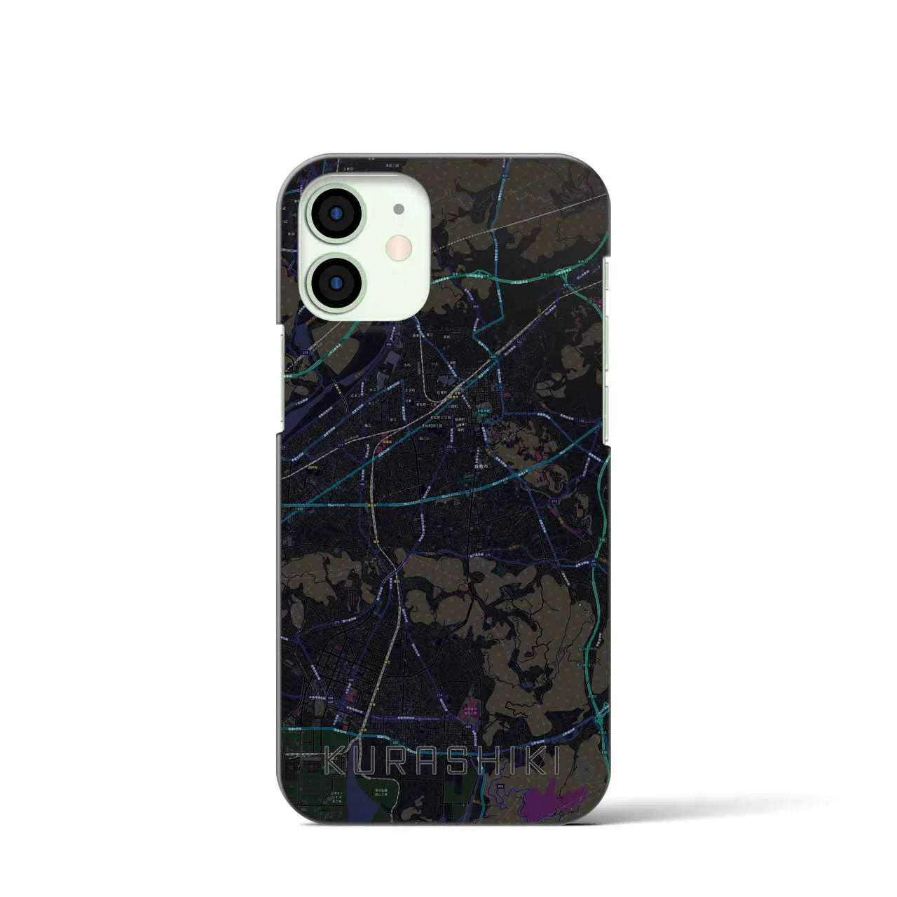 【倉敷(岡山県)】地図柄iPhoneケース(バックカバータイプ)
