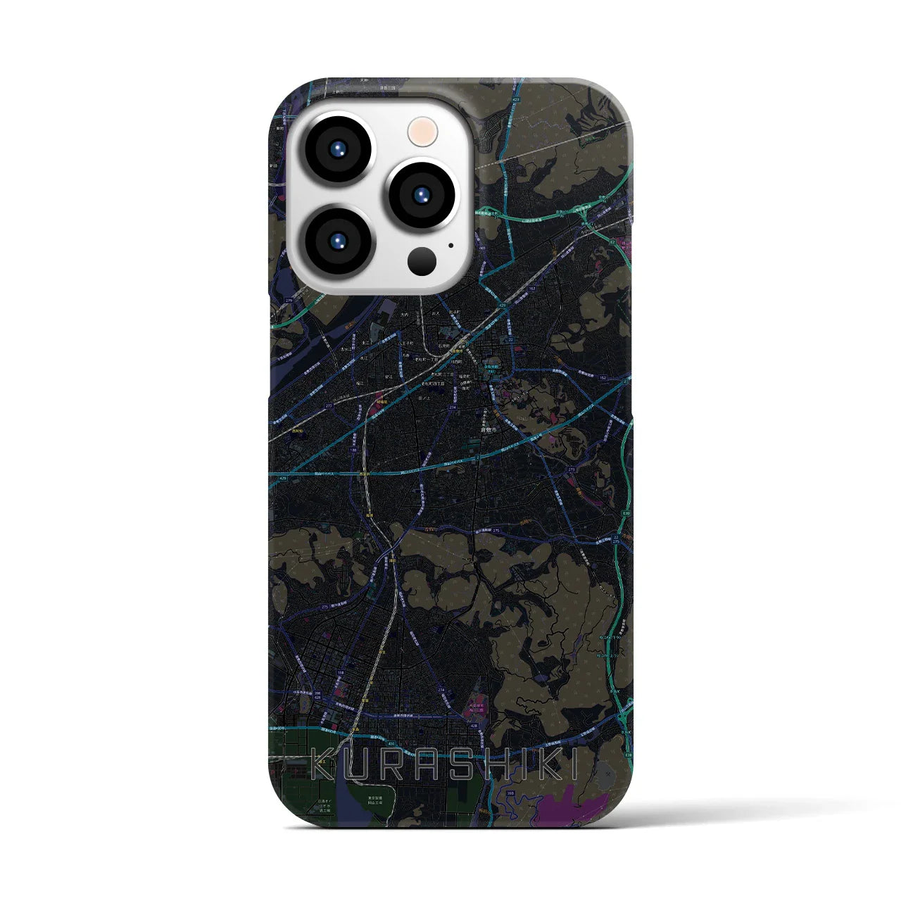 【倉敷(岡山県)】地図柄iPhoneケース(バックカバータイプ)