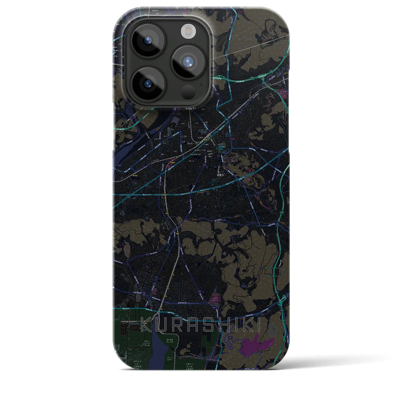 【倉敷(岡山県)】地図柄iPhoneケース(バックカバータイプ)