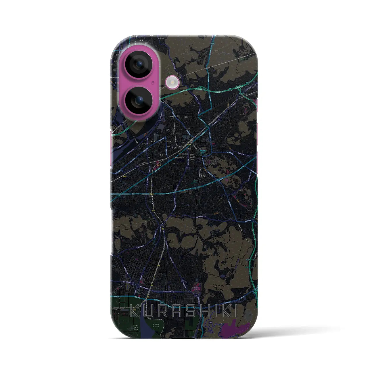 【倉敷(岡山県)】地図柄iPhoneケース(バックカバータイプ)