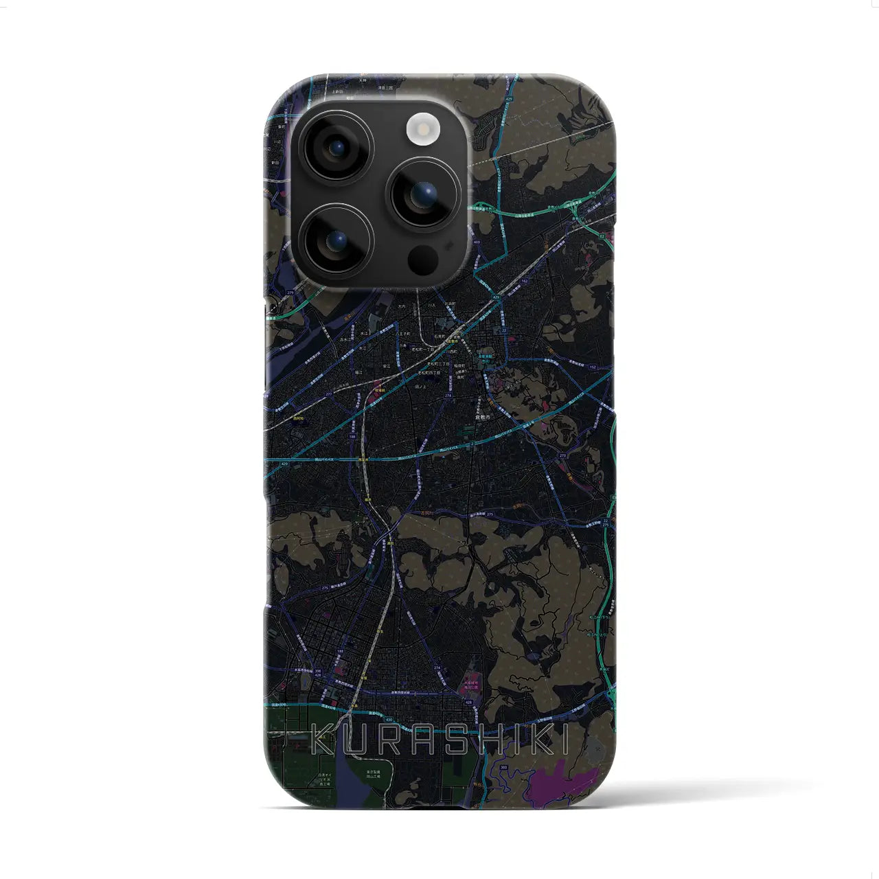 【倉敷(岡山県)】地図柄iPhoneケース(バックカバータイプ)