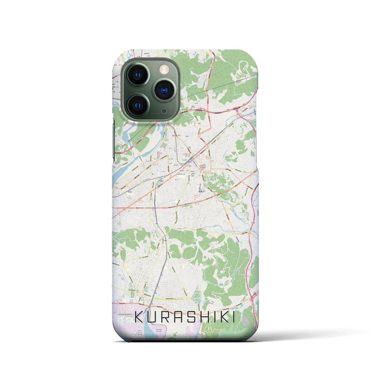 【倉敷(岡山県)】地図柄iPhoneケース(バックカバータイプ)