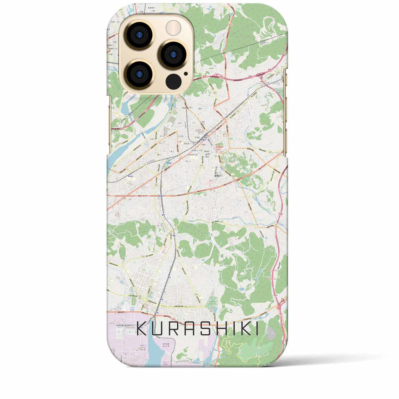 【倉敷(岡山県)】地図柄iPhoneケース(バックカバータイプ)