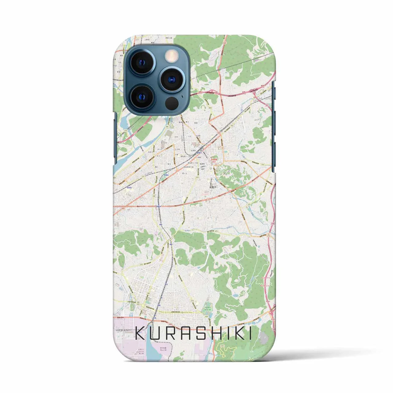 【倉敷(岡山県)】地図柄iPhoneケース(バックカバータイプ)