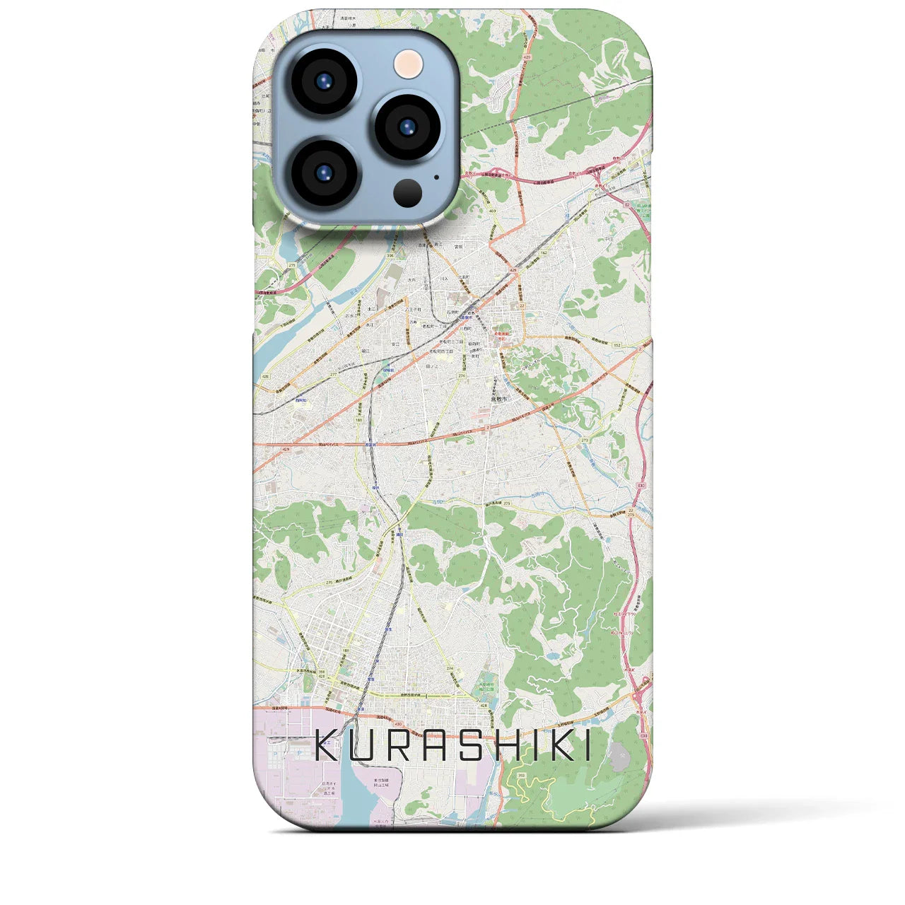 【倉敷(岡山県)】地図柄iPhoneケース(バックカバータイプ)