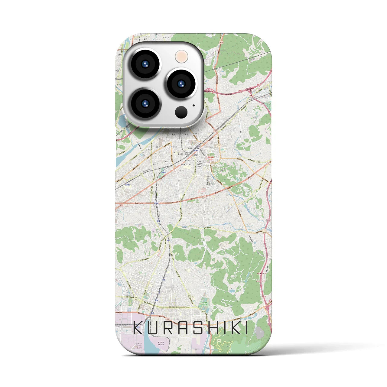 【倉敷(岡山県)】地図柄iPhoneケース(バックカバータイプ)