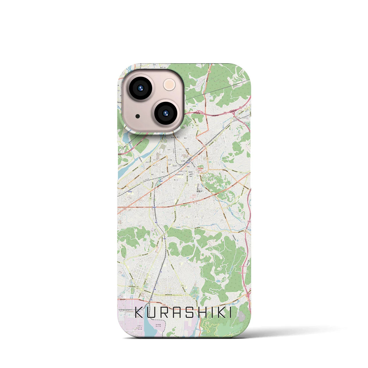 【倉敷(岡山県)】地図柄iPhoneケース(バックカバータイプ)