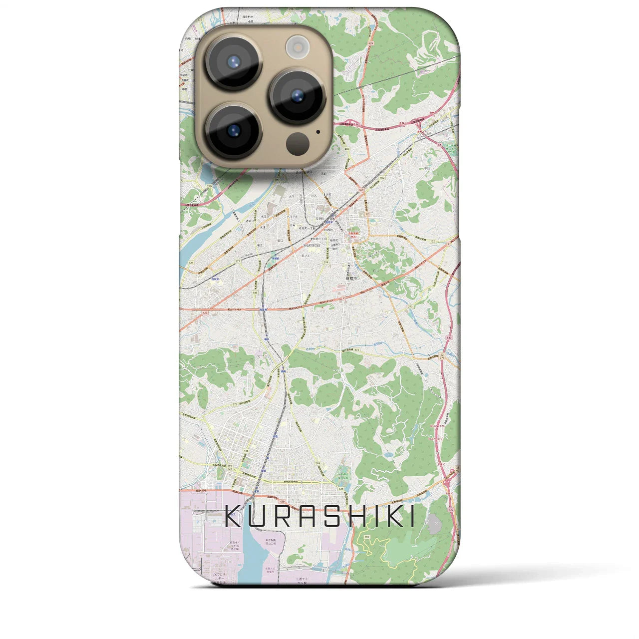 【倉敷(岡山県)】地図柄iPhoneケース(バックカバータイプ)