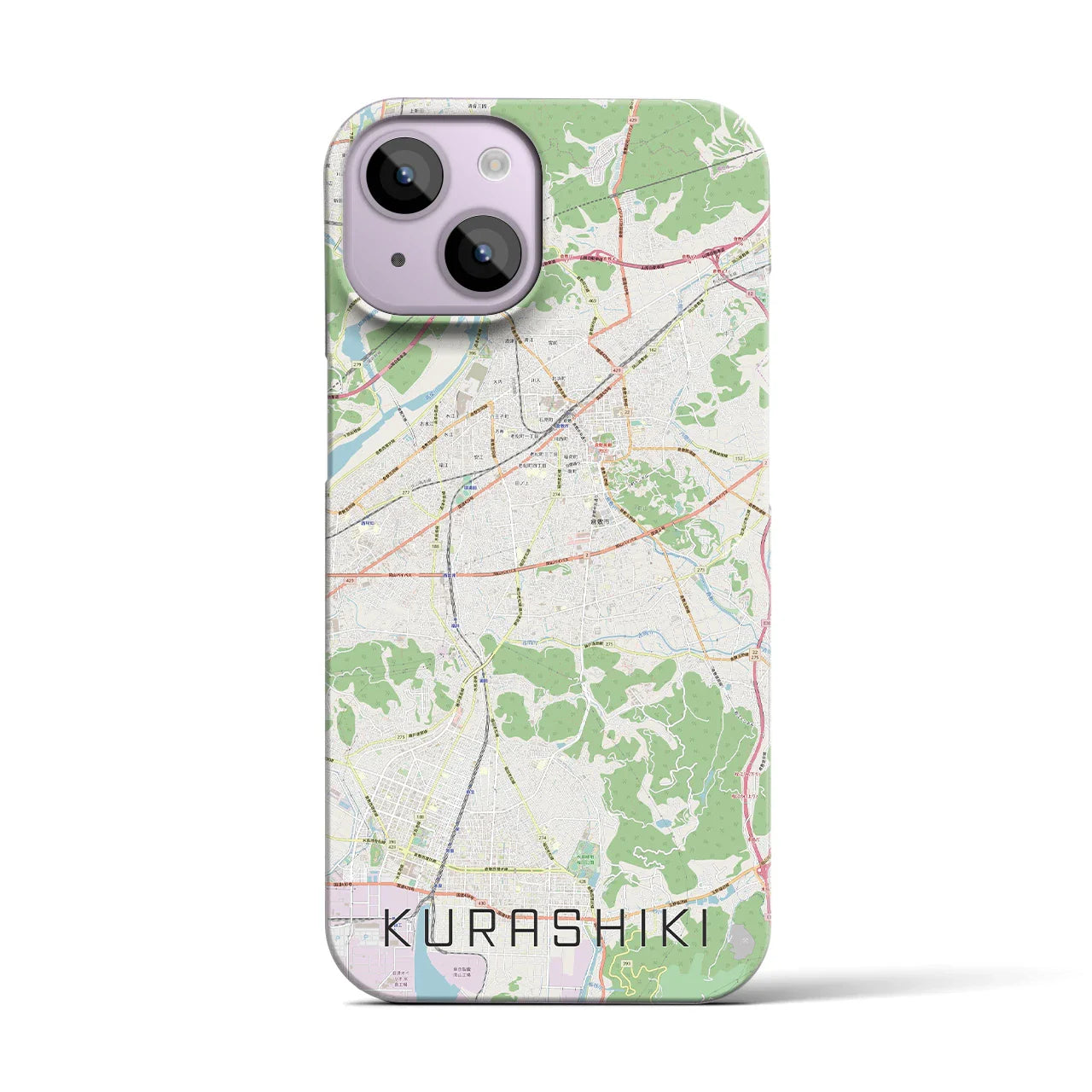 【倉敷(岡山県)】地図柄iPhoneケース(バックカバータイプ)