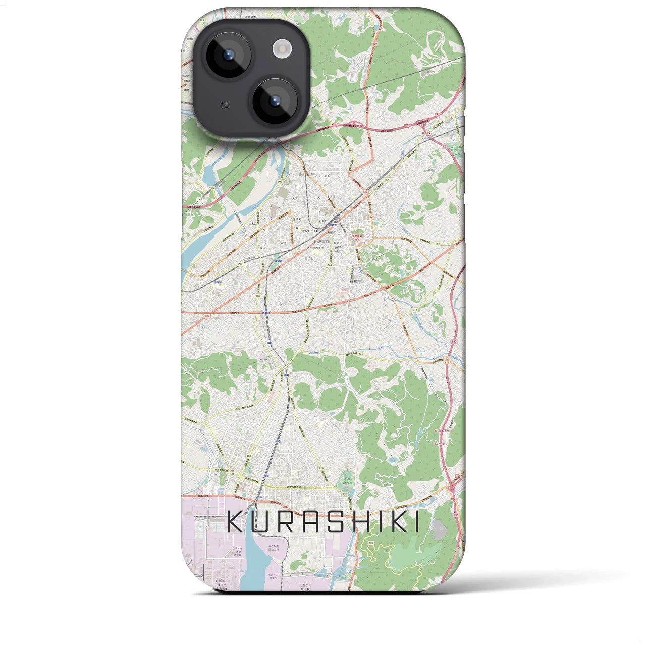 【倉敷(岡山県)】地図柄iPhoneケース(バックカバータイプ)