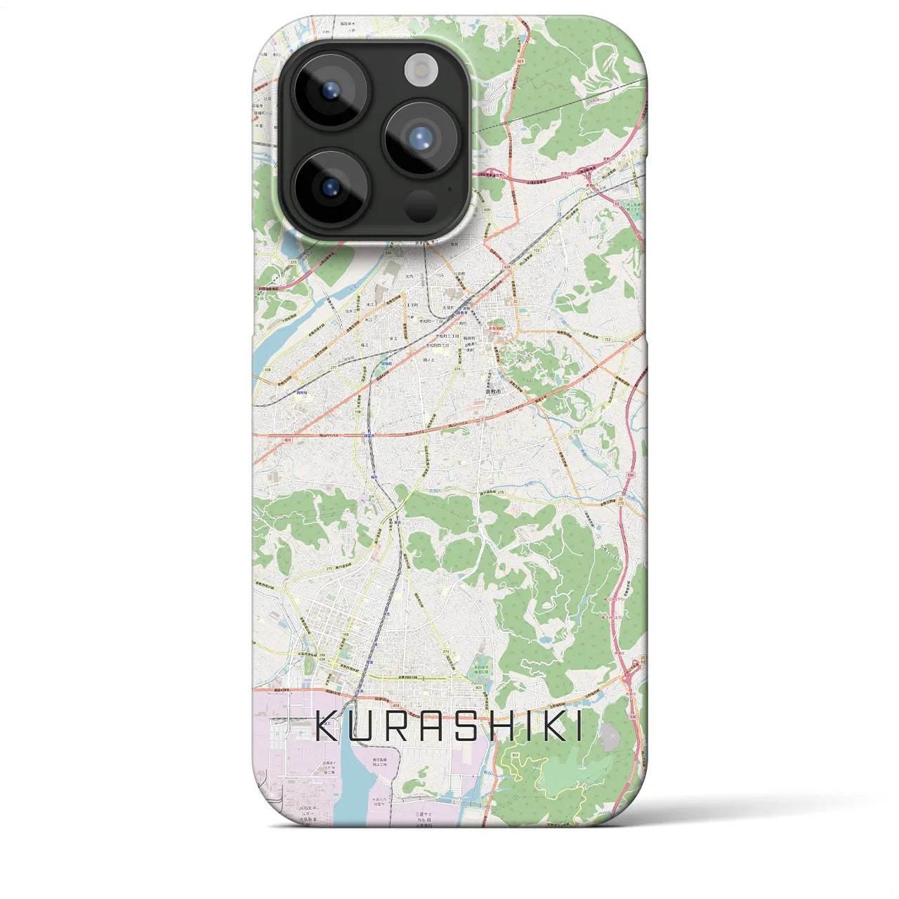 【倉敷(岡山県)】地図柄iPhoneケース(バックカバータイプ)