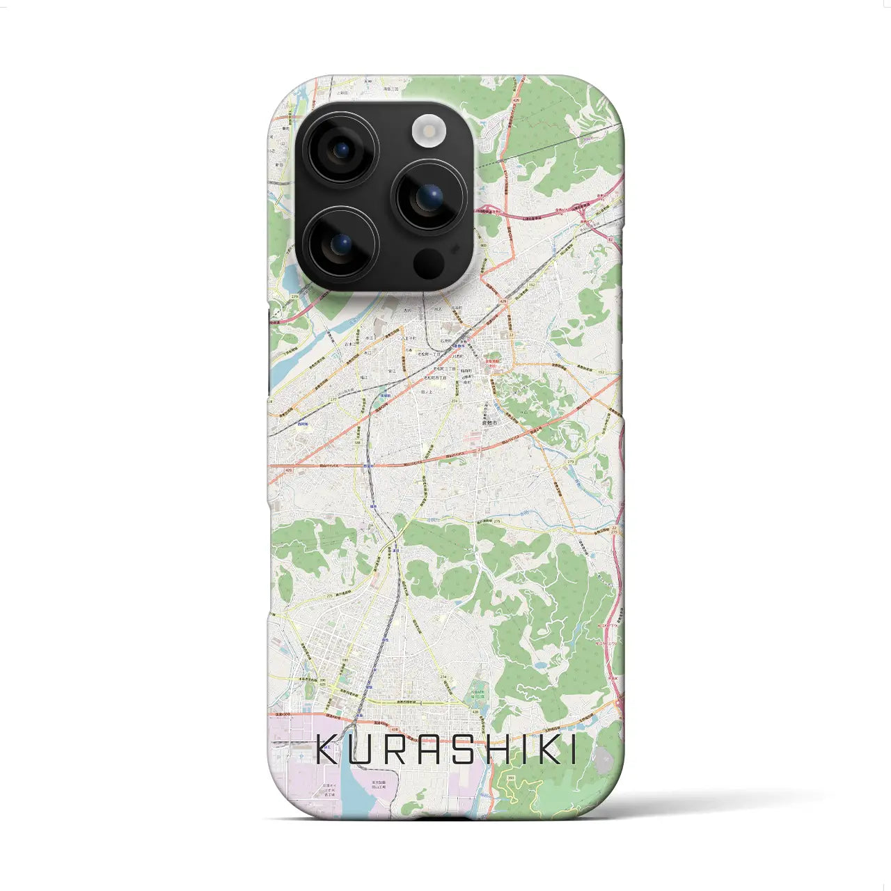 【倉敷(岡山県)】地図柄iPhoneケース(バックカバータイプ)