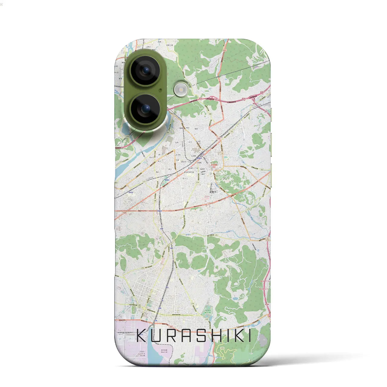 【倉敷(岡山県)】地図柄iPhoneケース(バックカバータイプ)ナチュラル・iPhone 17 Pro Max 用