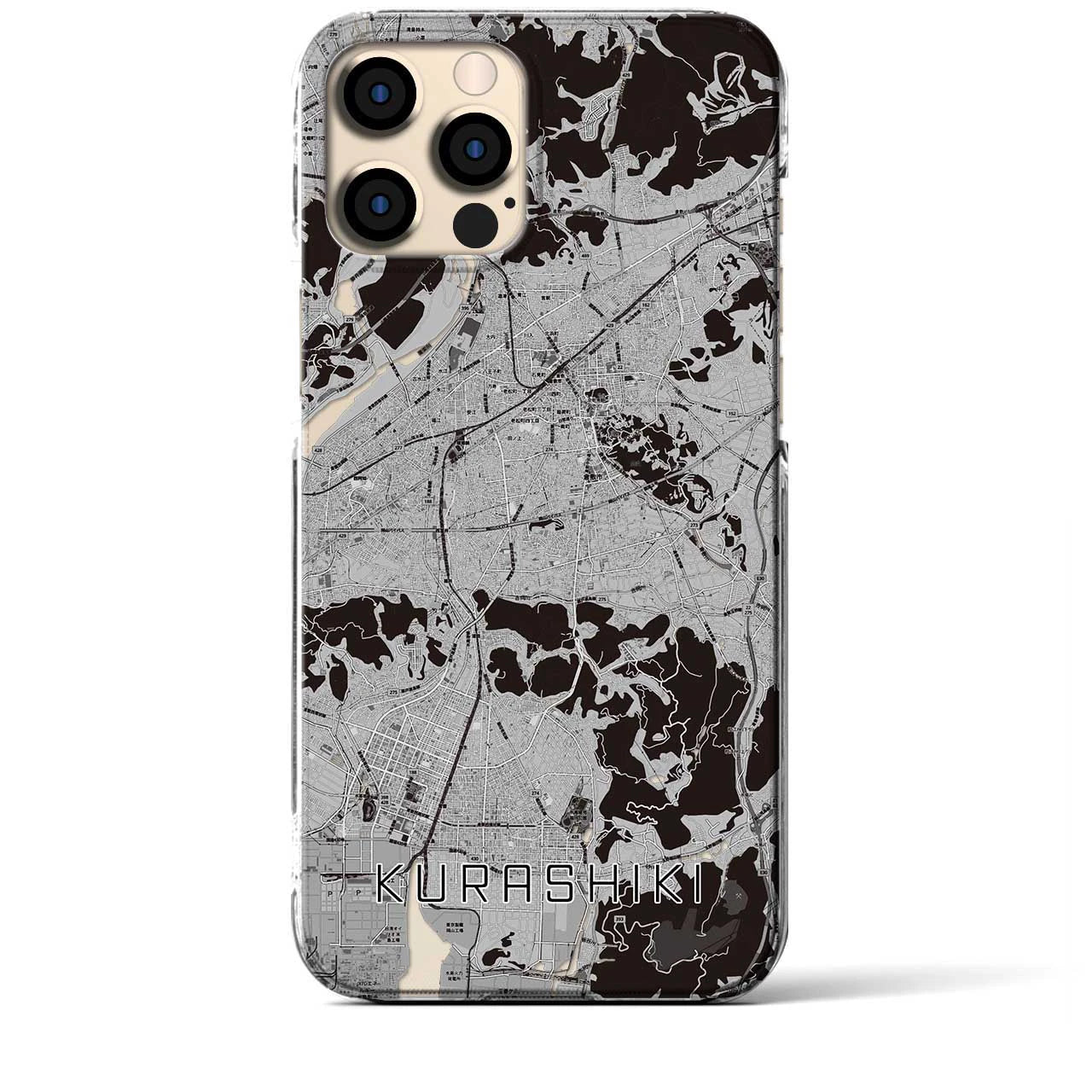 【倉敷(岡山県)】地図柄iPhoneケース(クリアタイプ)