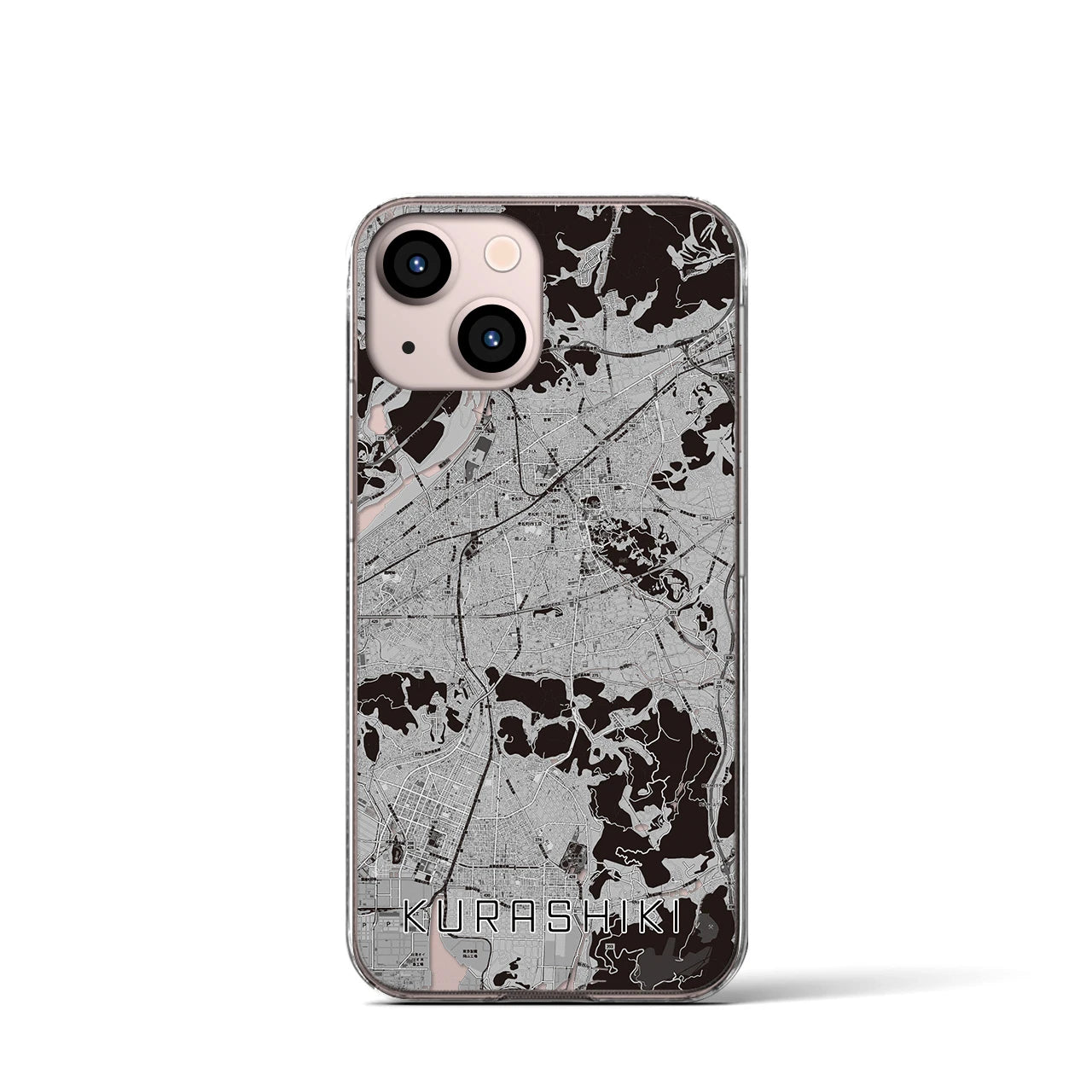 【倉敷(岡山県)】地図柄iPhoneケース(クリアタイプ)