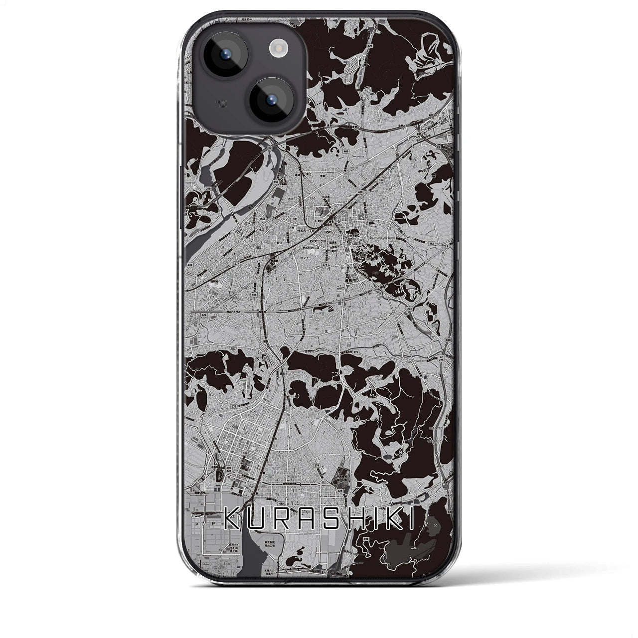【倉敷(岡山県)】地図柄iPhoneケース(クリアタイプ)