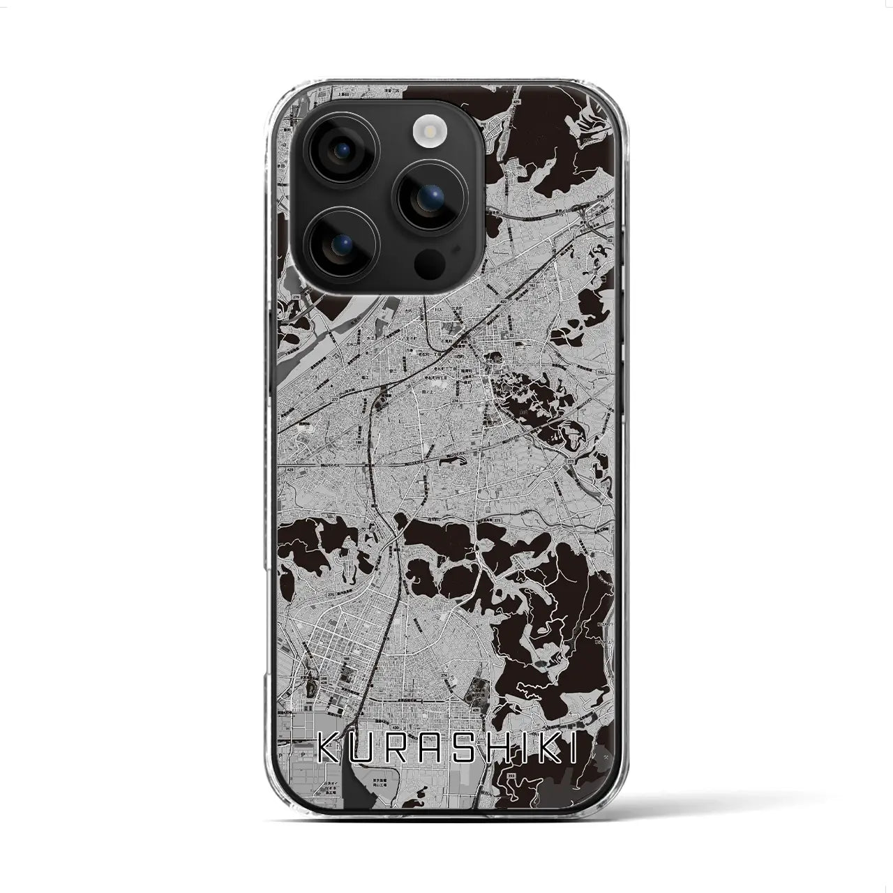 【倉敷(岡山県)】地図柄iPhoneケース(クリアタイプ)