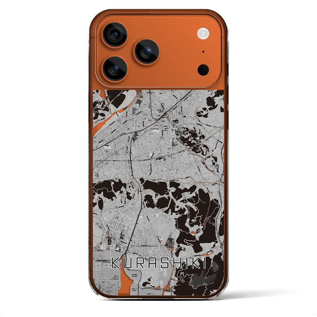 【倉敷(岡山県)】地図柄iPhoneケース(クリアタイプ)